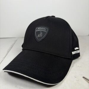Official Automobili Lamborghini Movember Black Strap Back Hat